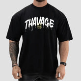 Camiseta Oversized Preta Thavage MeltBlack - CBUM