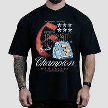 Camiseta Oversized Preta Champion MR. Olympia - CBUM