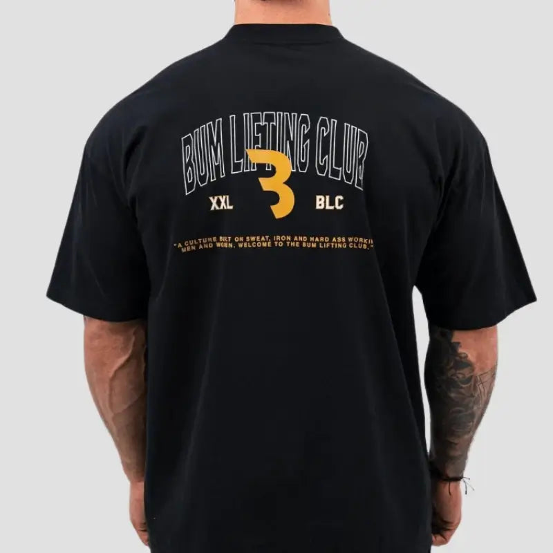 Camiseta Oversized Preta Lifiting Club - CBUM