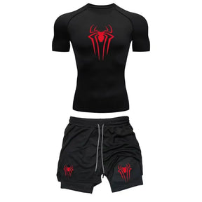 Kit Camisa e Shorts Compreesão - Homem Aranha