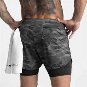 Short Fitness Masculino 2 em 1 para Academia com Bolso - IronClub